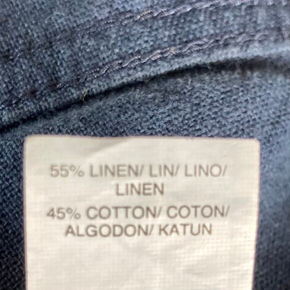 Lucky Brand linen utility jacket, women's blue size medium, zip front - Picture 7 of 9